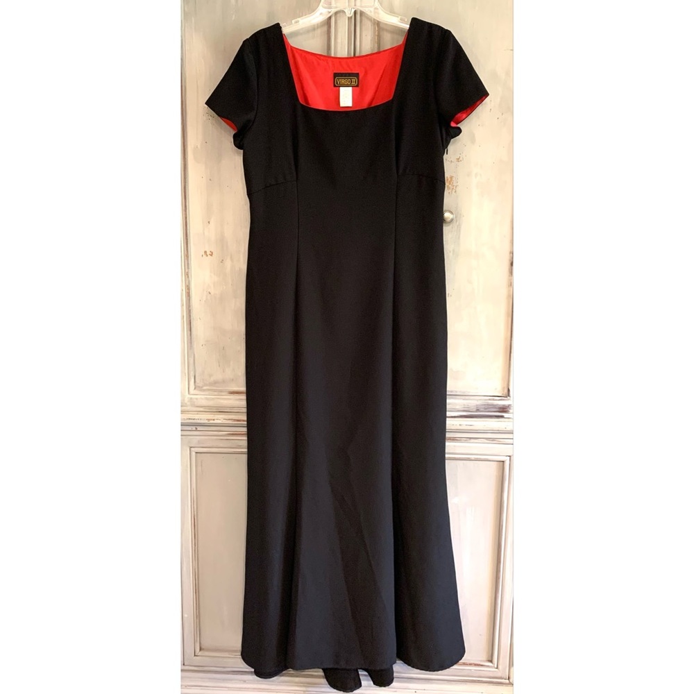 Virgo II Vintage Black Long Formal Dress Sz 12